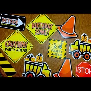 Construction Party Decor 🚧 🦺 🏗 Banner, Cutouts, Hanging Decor, Table Runner